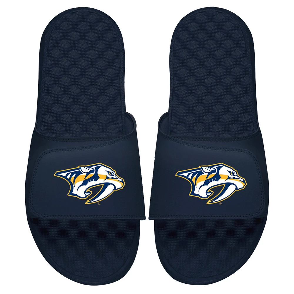 Youth ISlide Navy Nashville Predators Primary Logo Slide Sandals