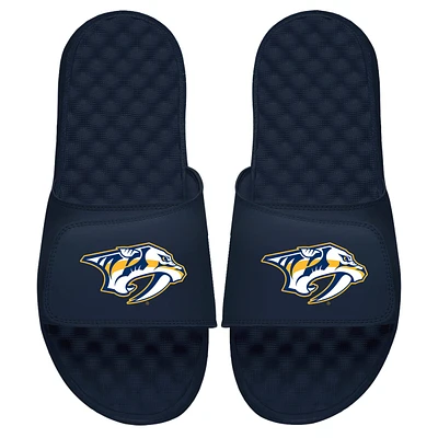Youth ISlide Navy Nashville Predators Primary Logo Slide Sandals