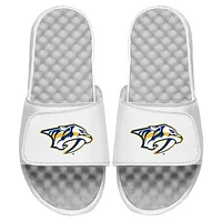 Youth ISlide White Nashville Predators Primary Logo Slide Sandals
