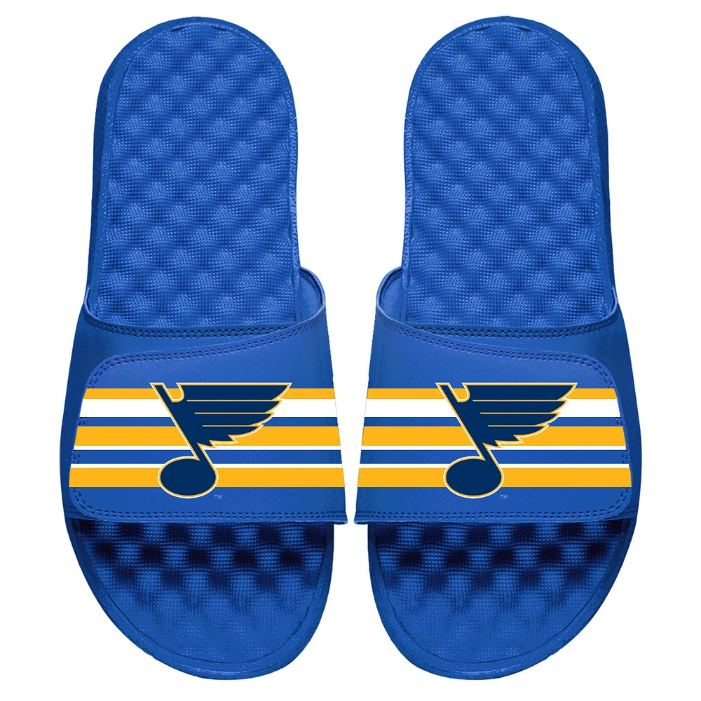 Men's ISlide Royal St. Louis Blues Stripe Logo Slide Sandals