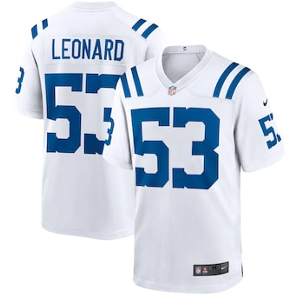 Men's Nike Shaquille Leonard White Indianapolis Colts Game Player - Jersey