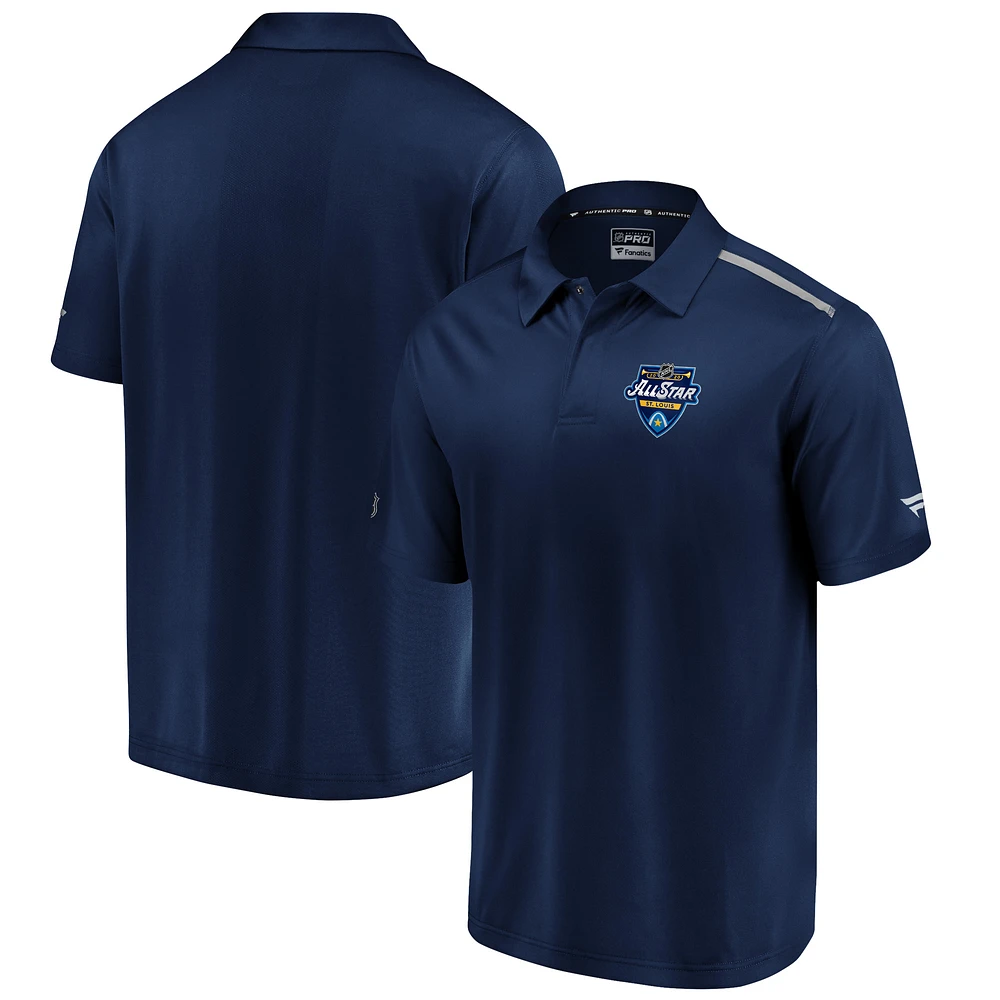 Men's Fanatics Navy 2020 NHL All-Star Game Authentic Pro Rinkside Polo