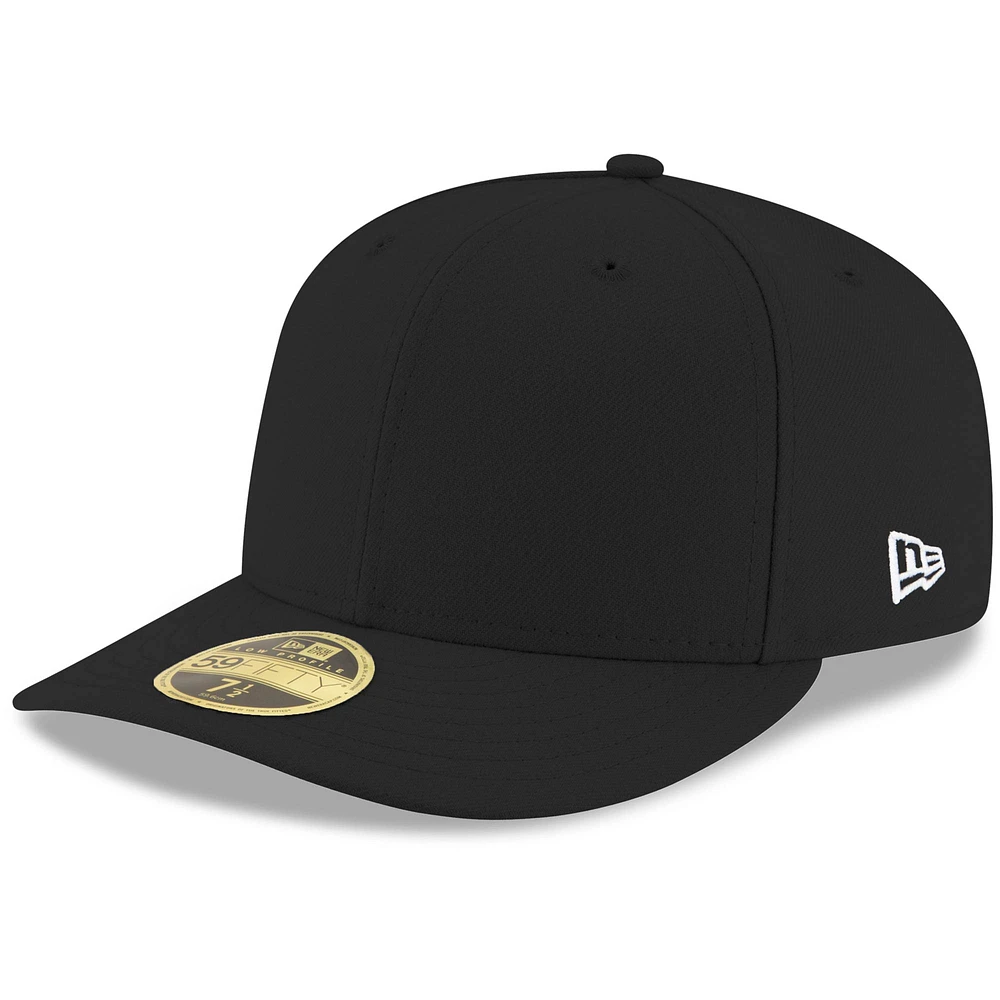 Men's New Era Black Blank Low Profile 59FIFTY Fitted Hat