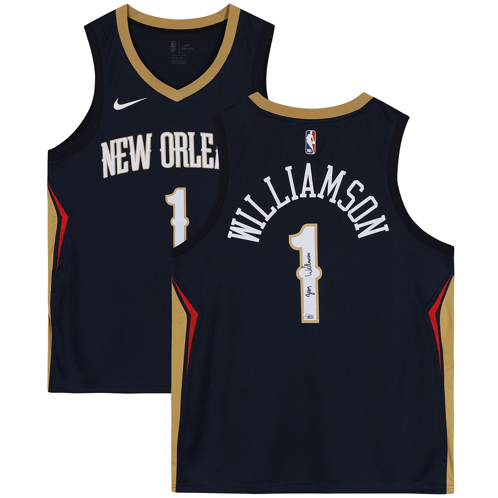 Zion Williamson New Orleans Pelicans Autographed Nike Navy Swingman Jersey