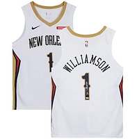 Zion Williamson New Orleans Pelicans Autographed Nike White Swingman Jersey