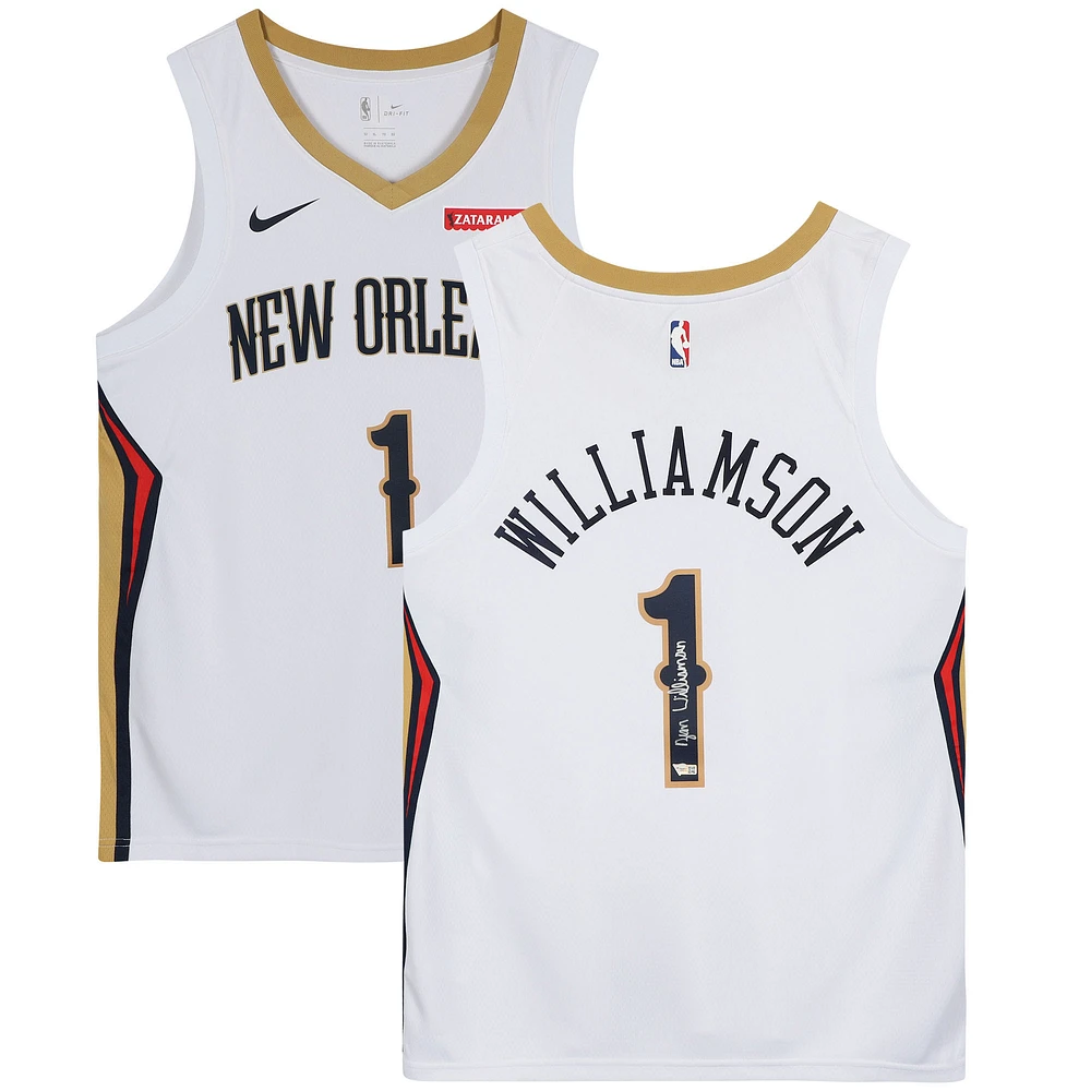 Zion Williamson New Orleans Pelicans Autographed Nike White Swingman Jersey