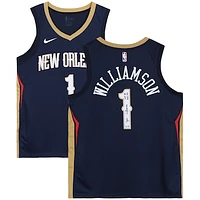 Zion Williamson Navy New Orleans Pelicans Autographed Nike Swingman Jersey with "2019 #1 Draft Pick" Inscription