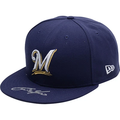 Christian Yelich Milwaukee Brewers Autographed New Era Cap