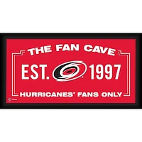 Carolina Hurricanes Framed 10" x 20" Fan Cave Collage