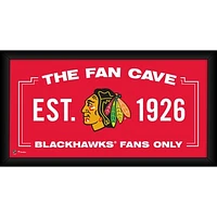 Chicago Blackhawks Framed 10" x 20" Fan Cave Collage