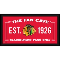 Chicago Blackhawks Framed 10" x 20" Fan Cave Collage