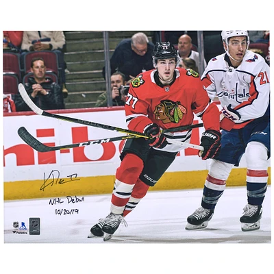 Fanatics Authentic Kirby Dach Chicago Blackhawks Autographed 16" x 20" NHL Debut Photograph with "NHL Debut 10/20/19" Inscription
