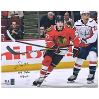 Fanatics Authentic Kirby Dach Chicago Blackhawks Autographed 16" x 20" NHL Debut Photograph with "NHL Debut 10/20/19" Inscription