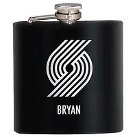 Black Portland Trail Blazers 6oz. Personalized Stealth Hip Flask