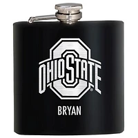 Black Ohio State Buckeyes 6oz. Personalized Stealth Hip Flask