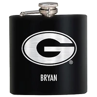 Black Georgia Bulldogs 6oz. Personalized Stealth Hip Flask