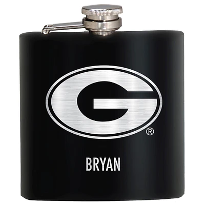 Black Georgia Bulldogs 6oz. Personalized Stealth Hip Flask