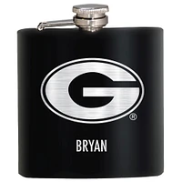 Black Georgia Bulldogs 6oz. Personalized Stealth Hip Flask