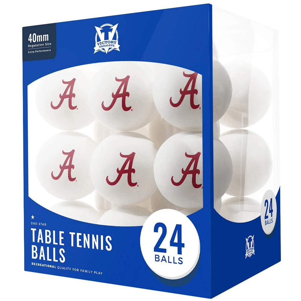 Alabama Crimson Tide 24-Count Logo Table Tennis Balls
