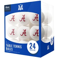 Alabama Crimson Tide 24-Count Logo Table Tennis Balls