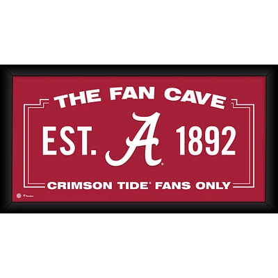 Alabama Crimson Tide Framed 10" x 20" Fan Cave Collage
