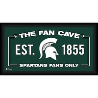 Michigan State Spartans Framed 10" x 20" Fan Cave Collage