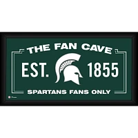 Michigan State Spartans Framed 10" x 20" Fan Cave Collage