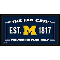 Michigan Wolverines Framed 10" x 20" Fan Cave Collage