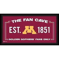 Minnesota Golden Gophers Framed 10" x 20" Fan Cave Collage