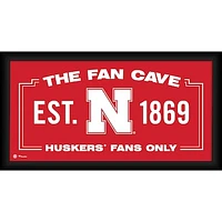 Nebraska Huskers Framed 10" x 20" Fan Cave Collage