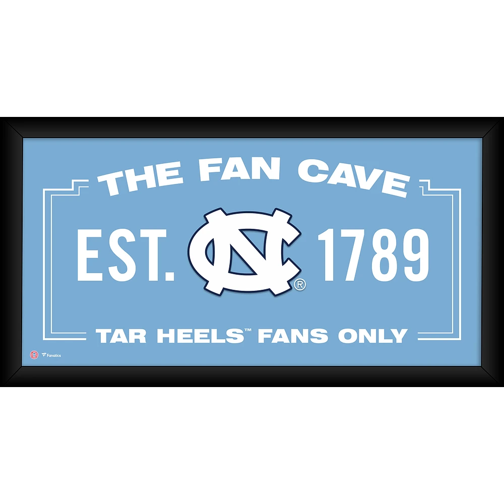 North Carolina Tar Heels Framed 10" x 20" Fan Cave Collage