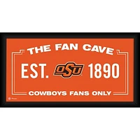 Oklahoma State Cowboys Framed 10" x 20" Fan Cave Collage