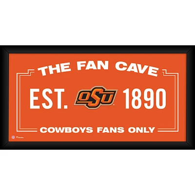 Oklahoma State Cowboys Framed 10" x 20" Fan Cave Collage