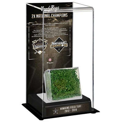 Vanderbilt Commodores Tall Display Case with a Piece of Game-Used Artificial Turf