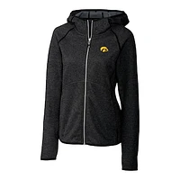 Women's Cutter & Buck Gray Iowa Hawkeyes Mainsail Hooded Full-Zip Jacket