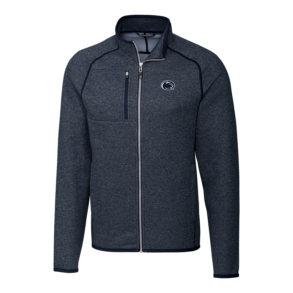Men's Cutter & Buck Navy Penn State Nittany Lions Mainsail Full-Zip Jacket