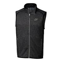 Men's Cutter & Buck Charcoal Purdue Boilermakers Mainsail Full-Zip Vest