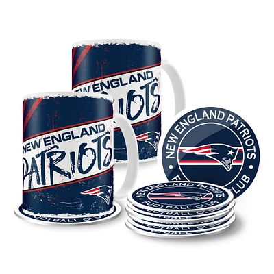 New England Patriots 15oz. Classic Mugs & Coasters - Set