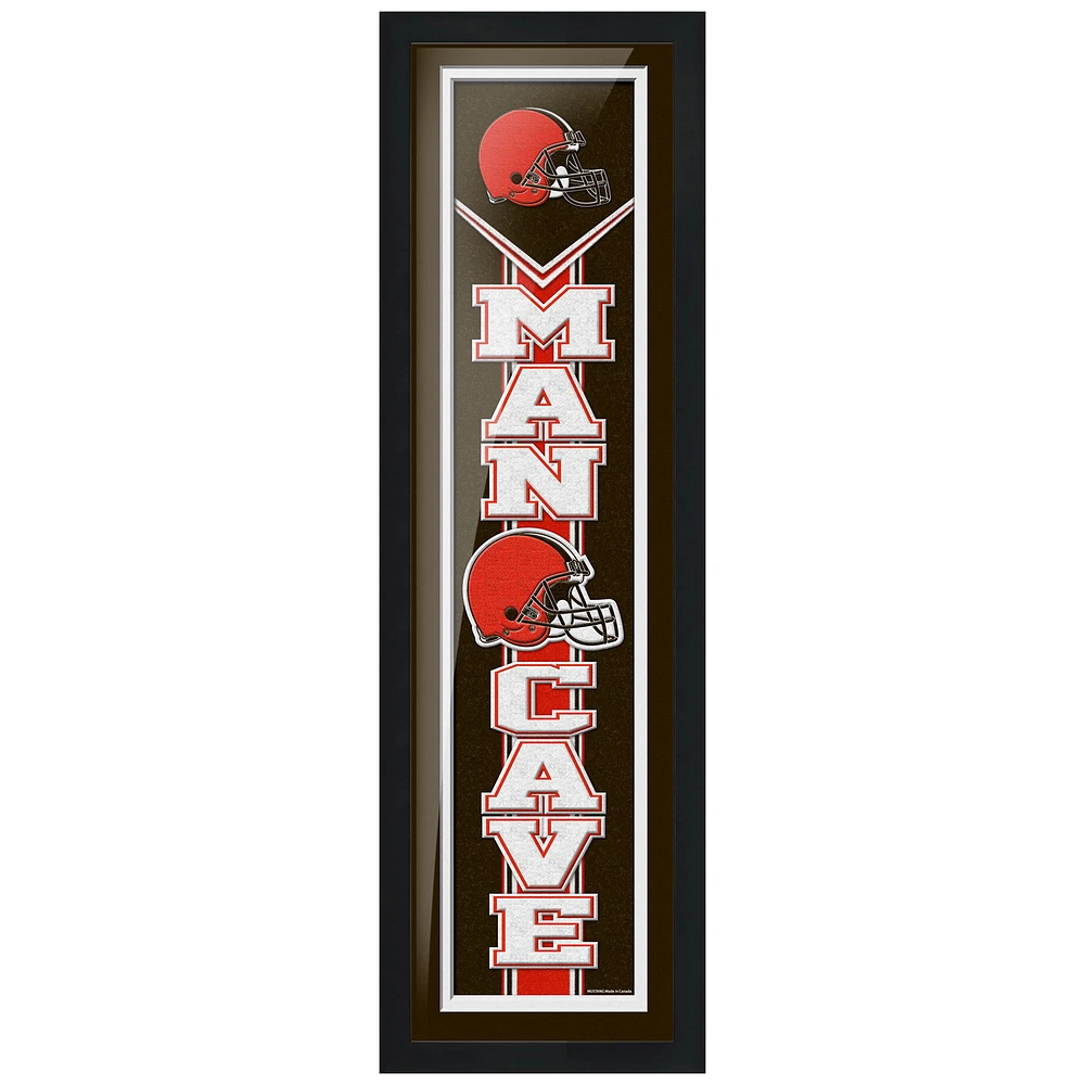 Cleveland Browns 6'' x 22'' Man Cave Framed - Artwork