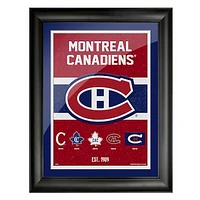 Montreal Canadiens 12'' x 16'' Team Tradition Framed - Artwork