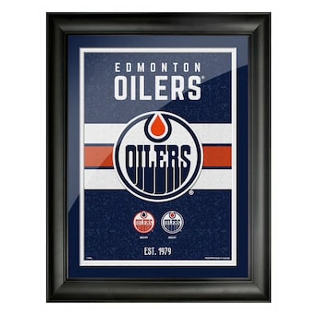 Edmonton Oilers 12'' x 16'' Team Tradition Framed - Artwork