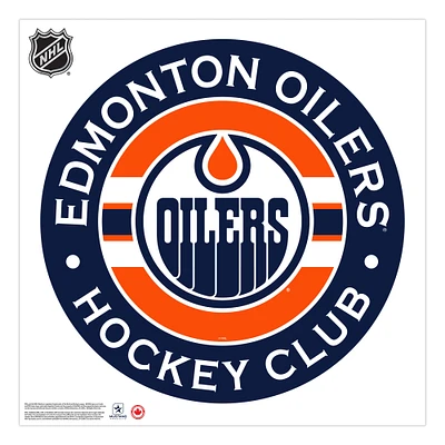 Edmonton Oilers 36'' x 36'' Team Logo Repositionable Wall - Decal