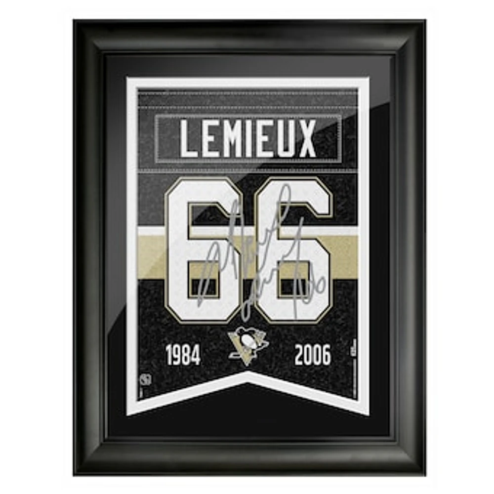 Mario Lemieux Pittsburgh Penguins 12'' x 16'' Framed Replica Signature Alumni - Banner