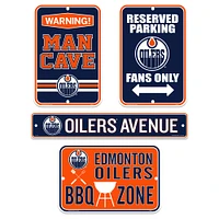 Edmonton Oilers 4-Piece Fan Sign - Set