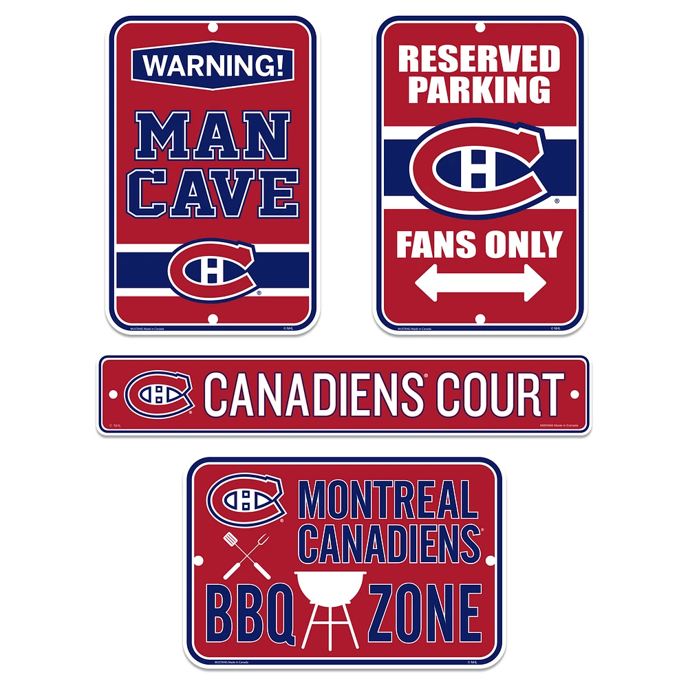 Montreal Canadiens 4-Piece Fan Sign - Set