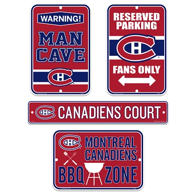 Montreal Canadiens 4-Piece Fan Sign - Set