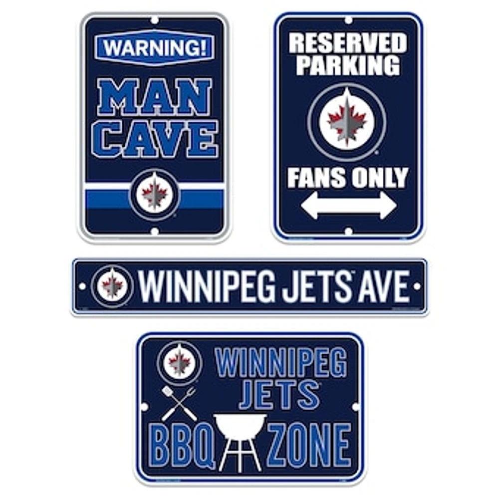 Winnipeg Jets 4-Piece Fan Sign - Set