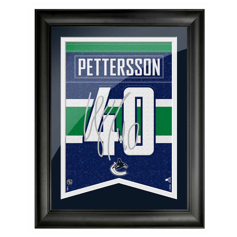 Elias Pettersson Vancouver Canucks 12'' x 16'' Framed Replica Autograph Player - Banner