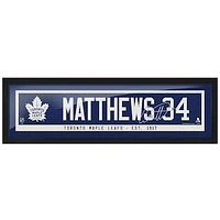 Auston Matthews Toronto Maple Leafs 6'' x 22'' Framed Replica Autograph Player Name - Bar