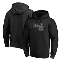 Men's Fanatics Black Orlando Magic Icon Primary Logo Fitted Pullover Hoodie